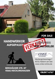  Verkauft - Handwerker aufgepasst - Altbau mit gro�em Grundst�ck