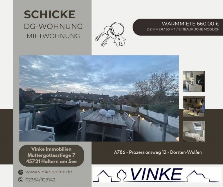  Dorsten Wohnung Schicke und moderne DG-Wohnung mit Dachterrasse