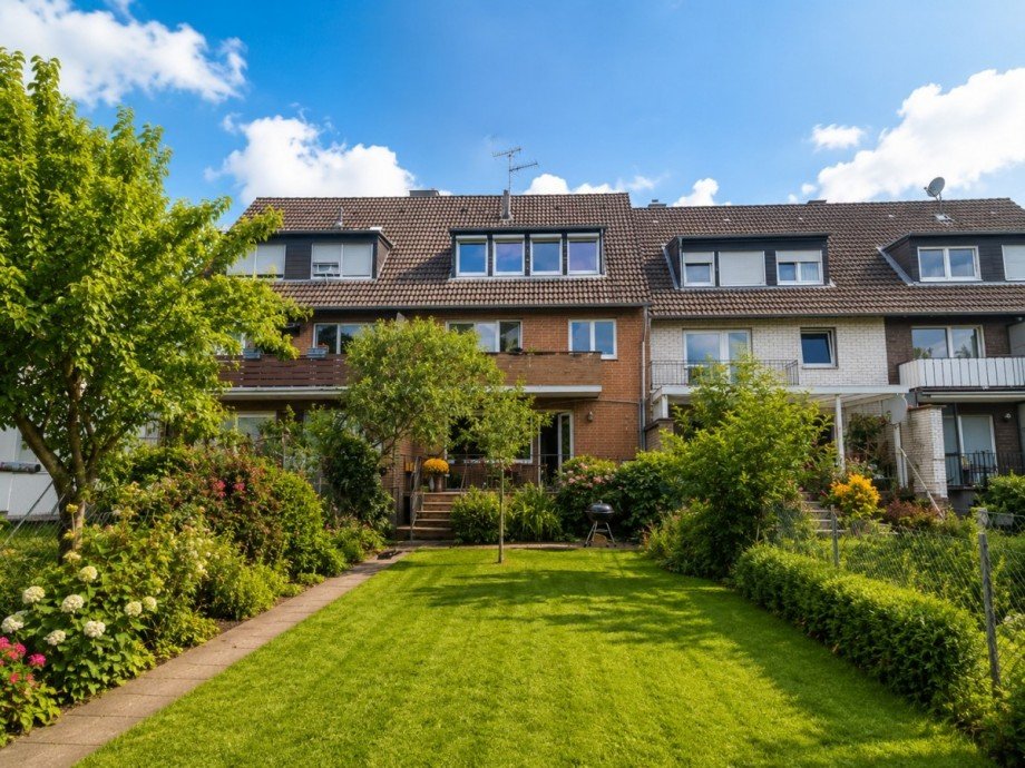 Gartenansicht Reihenmittelhaus Br�hl